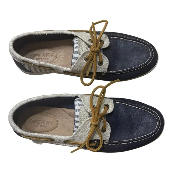 SPERRY Koifish Casual Boat Shoes in Navy/Tan Size 7.5 — Perfect for Summer!!! - Picture 2 of 9